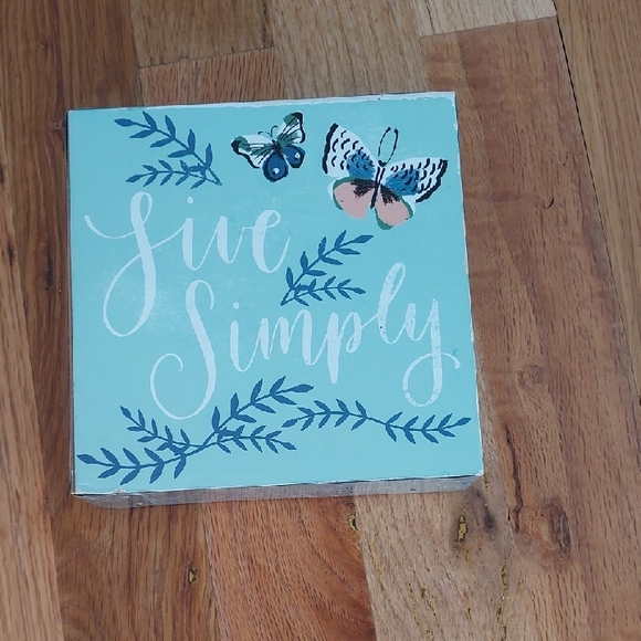 Other - Live Simply Wall Art Decor - Blue and White